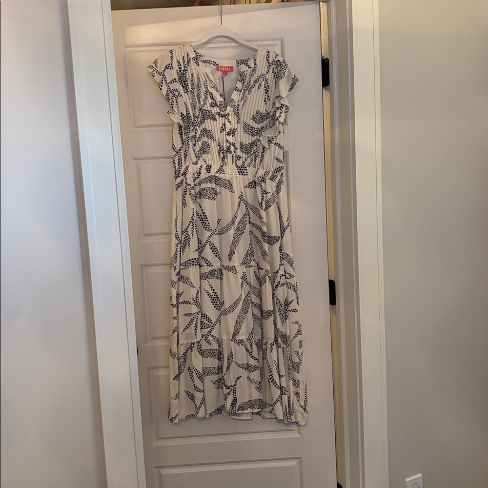 THML Cream Dress with Black Dots